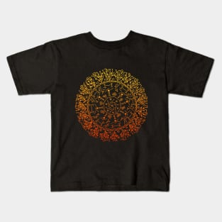 My 'very' Second - hand drawn - Mandala :) - Sun gradient Kids T-Shirt